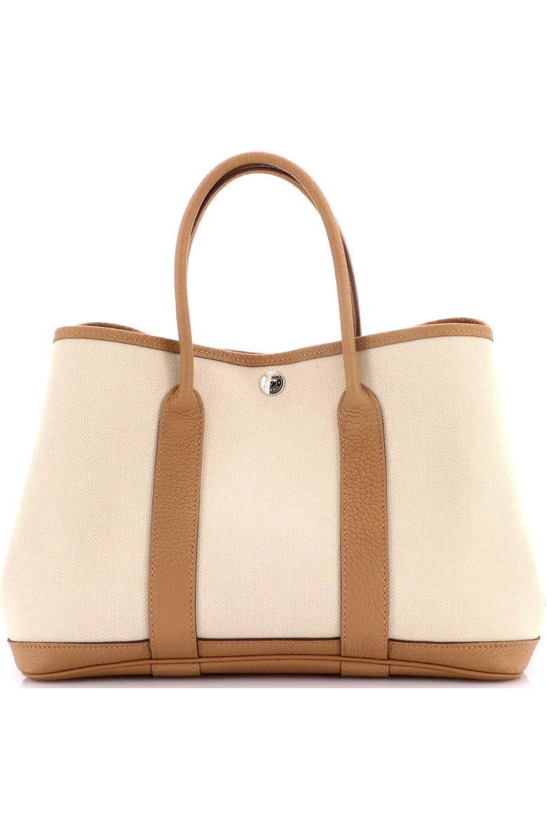 Pre-Owned Hermes Garden Party Tote Toile and Leather 30, Alternate, color, Beige