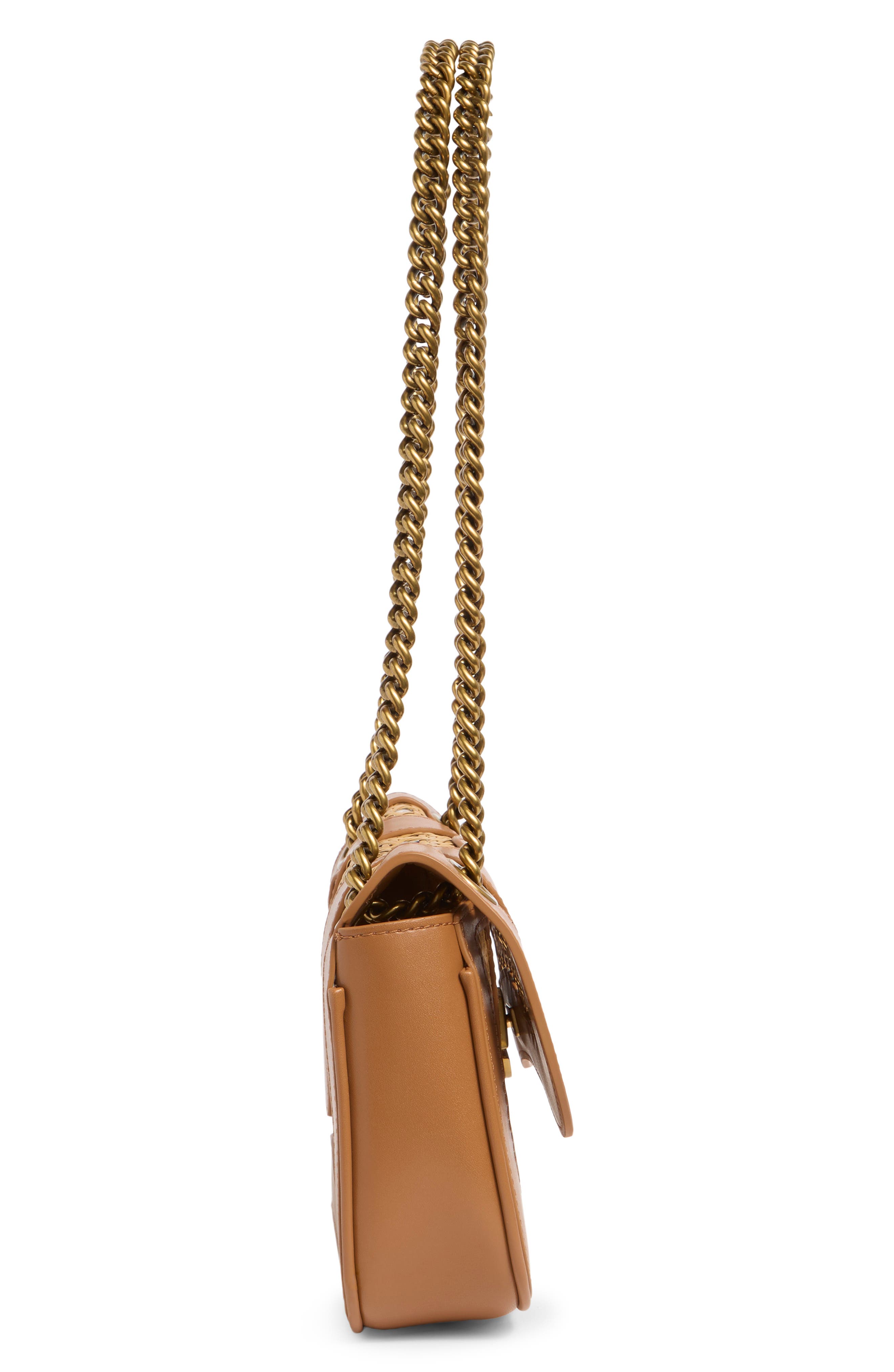 Tina Woven Chain Crossbody Bag, Alternate, color, BROWN
