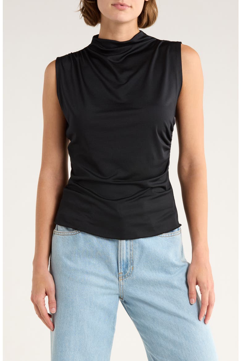 Rita Ava Sleeveless Top, Main, color, BLACK