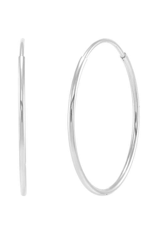 Frankie & Zoe 12mm Endless Hoop Earrings In Silver
