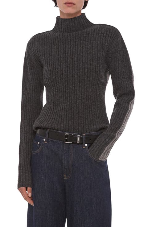 Rustic Rib Mock Neck Sweater