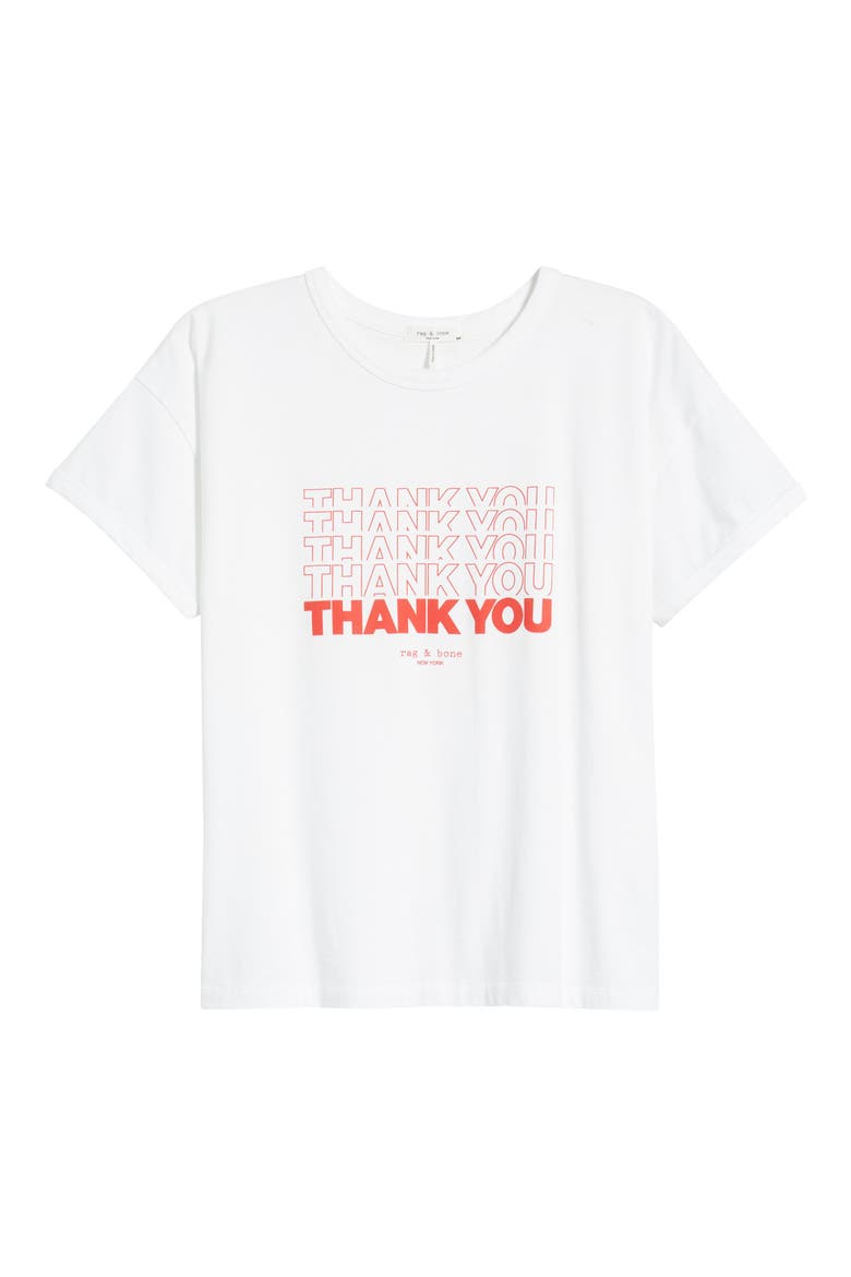 Thank You Boxy Graphic T-Shirt, Alternate, color, WHITE