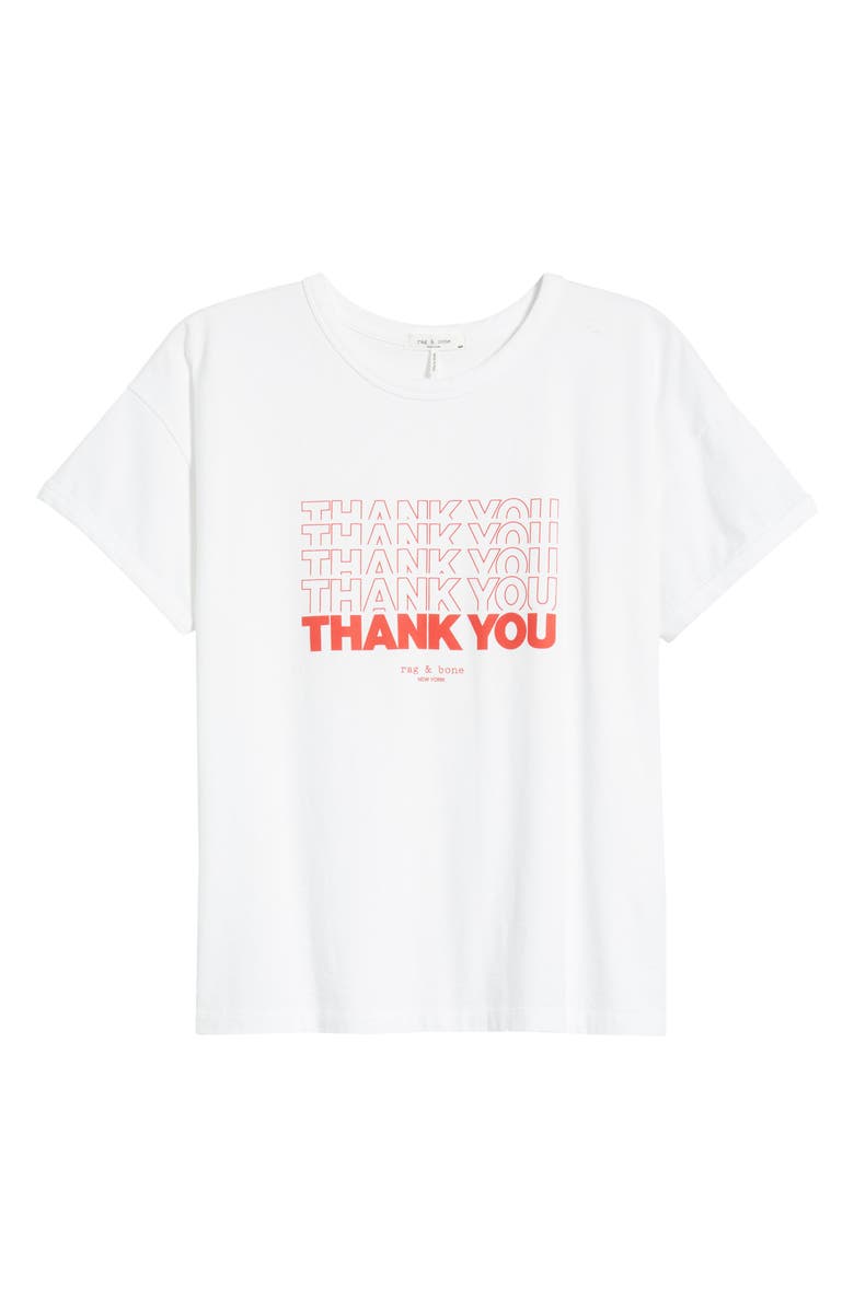 rag & bone Thank You Boxy Graphic T-Shirt, Alternate, color, 