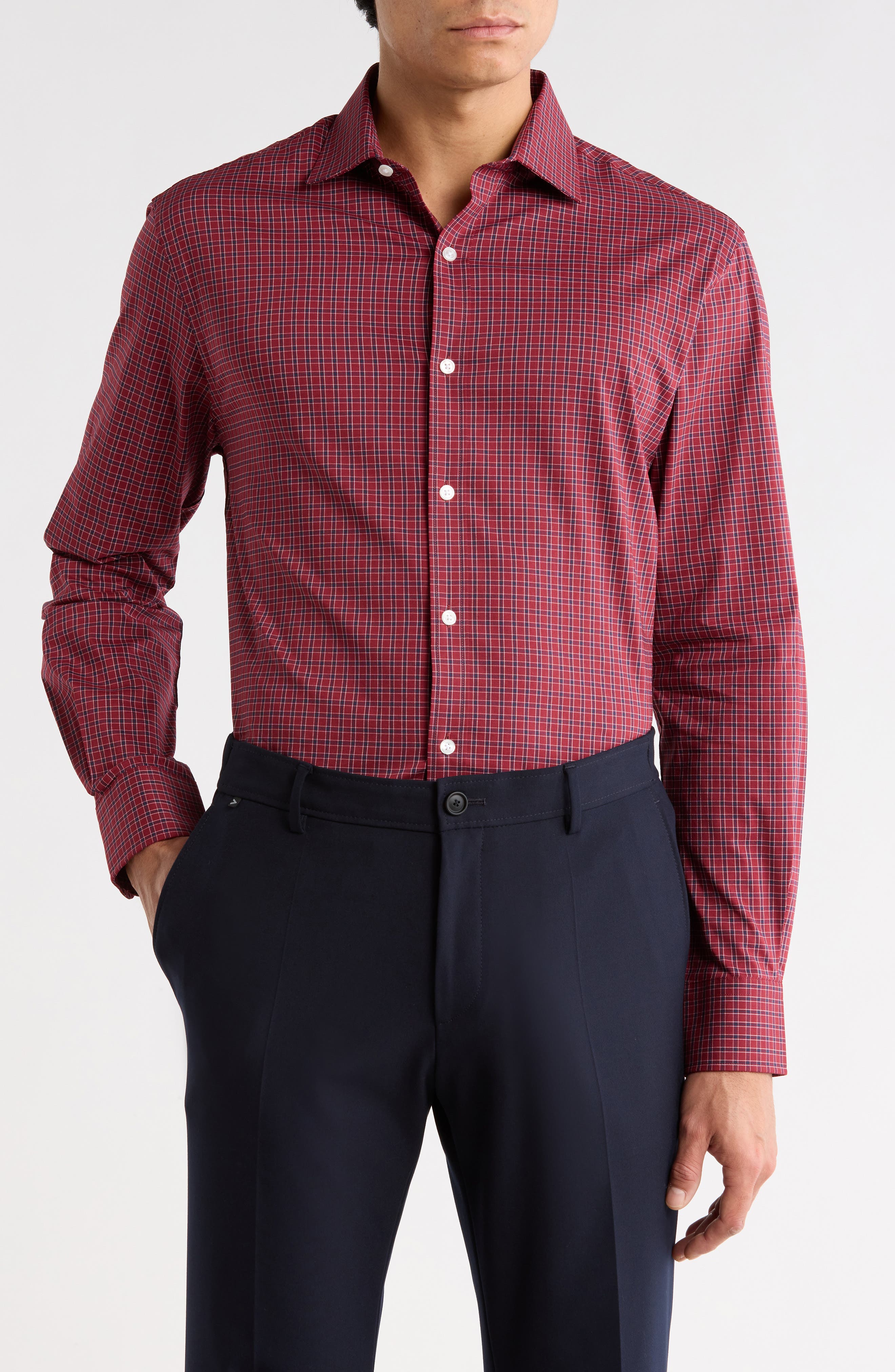 Tommy Hilfiger All-Season Stretch Slim Fit Dress Shirt