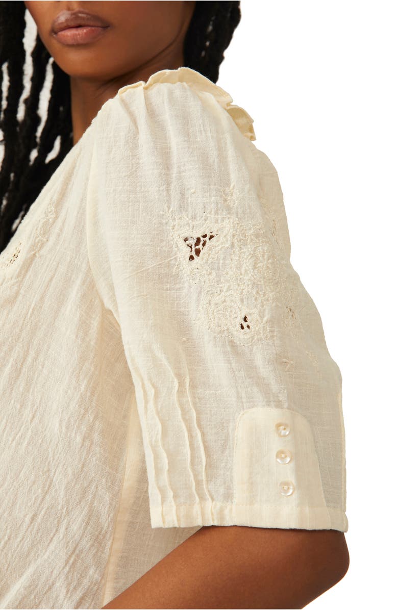 Free People Laurie Embroidered Blouse, Alternate, color,