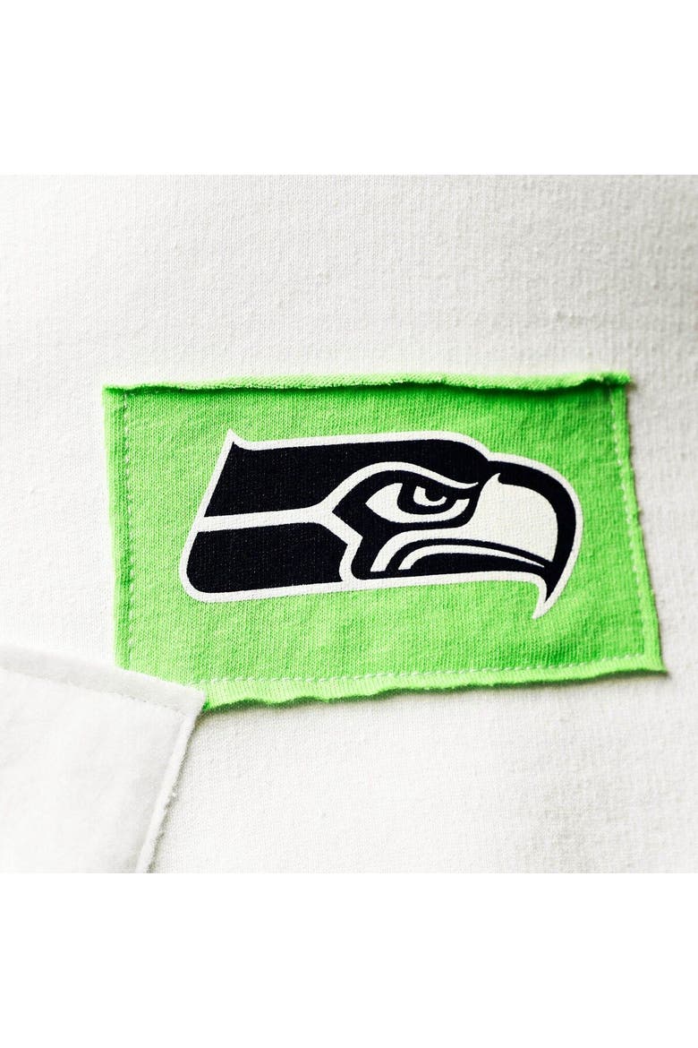 Women's Refried Apparel White Seattle Seahawks Sustainable Crop Dolman Pullover Hoodie, Alternate, color, White