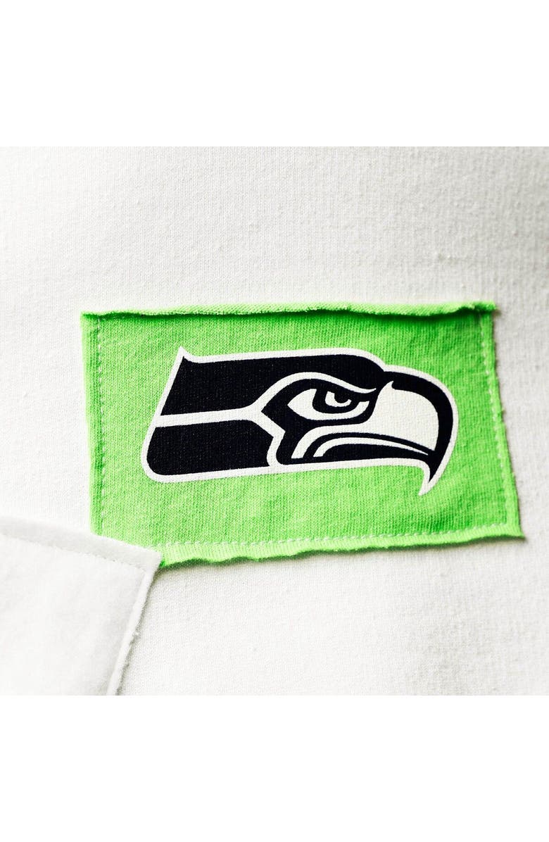 REFRIED APPAREL Women's Refried Apparel White Seattle Seahawks Sustainable Crop Dolman Pullover Hoodie, Alternate, color, White