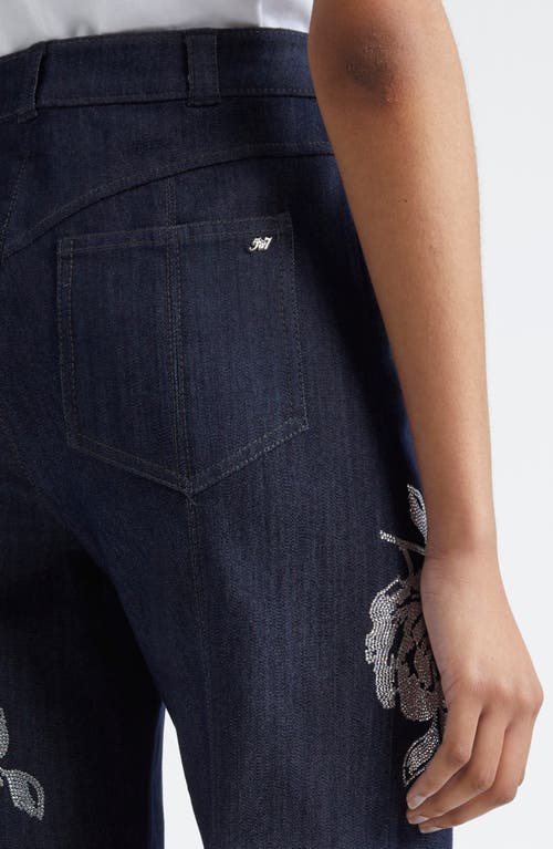 Cinq À Sept Cinq A Sept Heatset Roses Francine High Rise Jeans In Indigo In Indigo