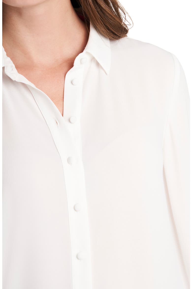 Lace Peplum Button Up Shirt, Alternate, color, NEW IVORY