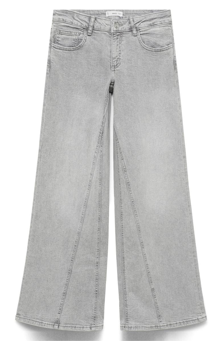 MANGO TEEN Low Rise Wide Leg Jeans, Alternate, color, Denim Grey