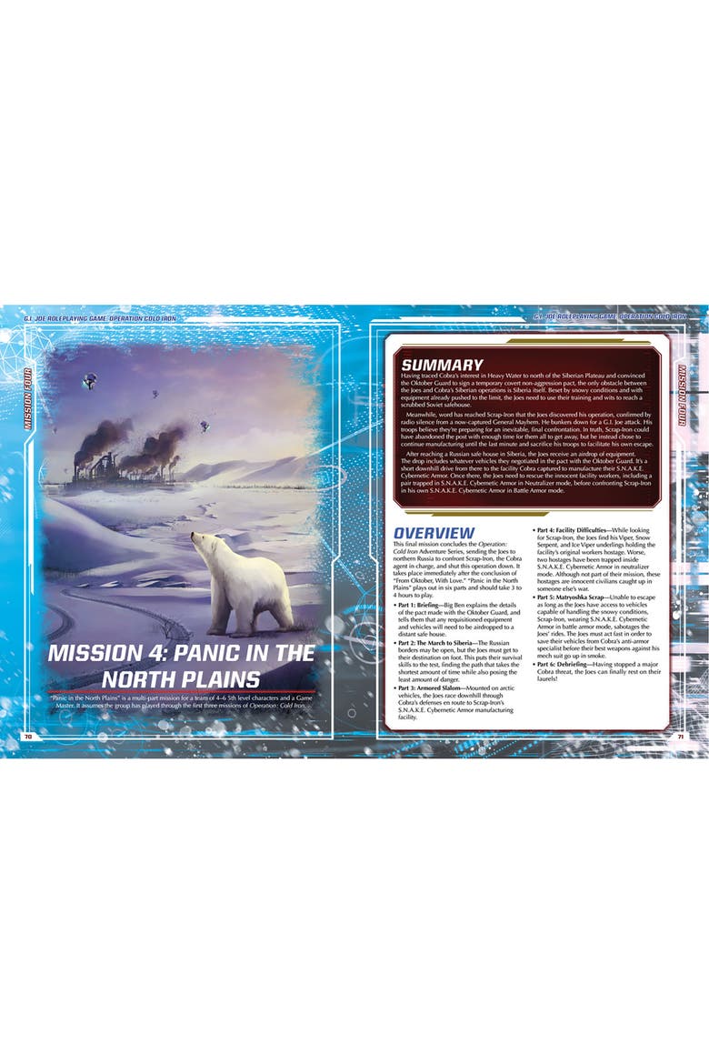 G.I. JOE Roleplaying Game Operation Cold Iron Adventure Book, Alternate, color, Multicolored