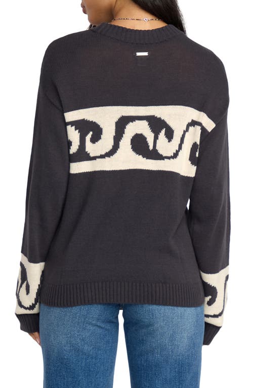Billabong Wave Fade Crewneck Sweater In Brown