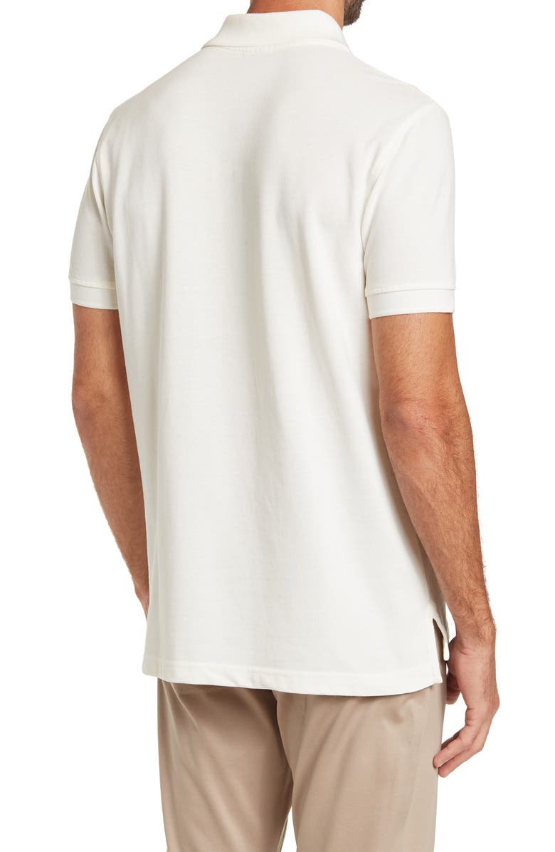 Brooks Brothers Solid Piqué Slim Fit Polo, Alternate, color, Ivory/ Off White