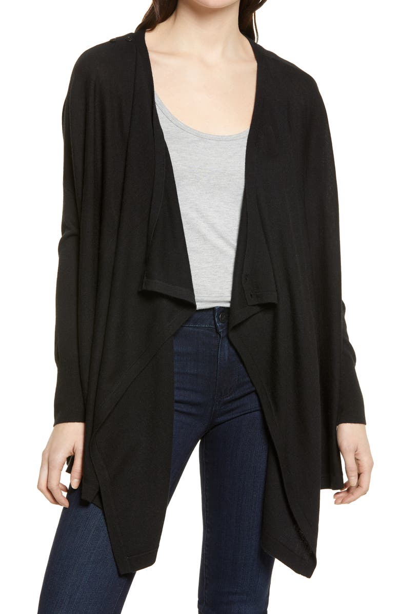 Nordstrom Drape Front Cardigan, Main, color, 