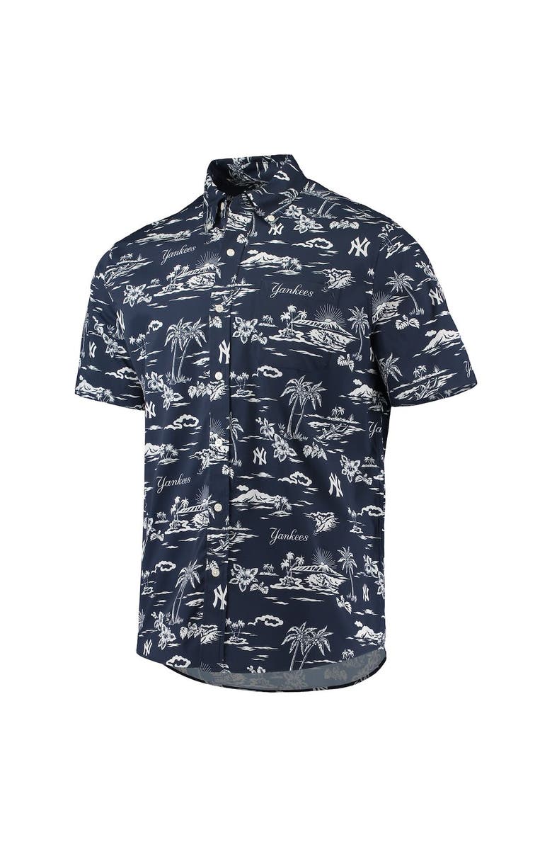Reyn Spooner Men's Reyn Spooner Navy New York Yankees Kekai Performance Button-Up Shirt, Alternate, color, 