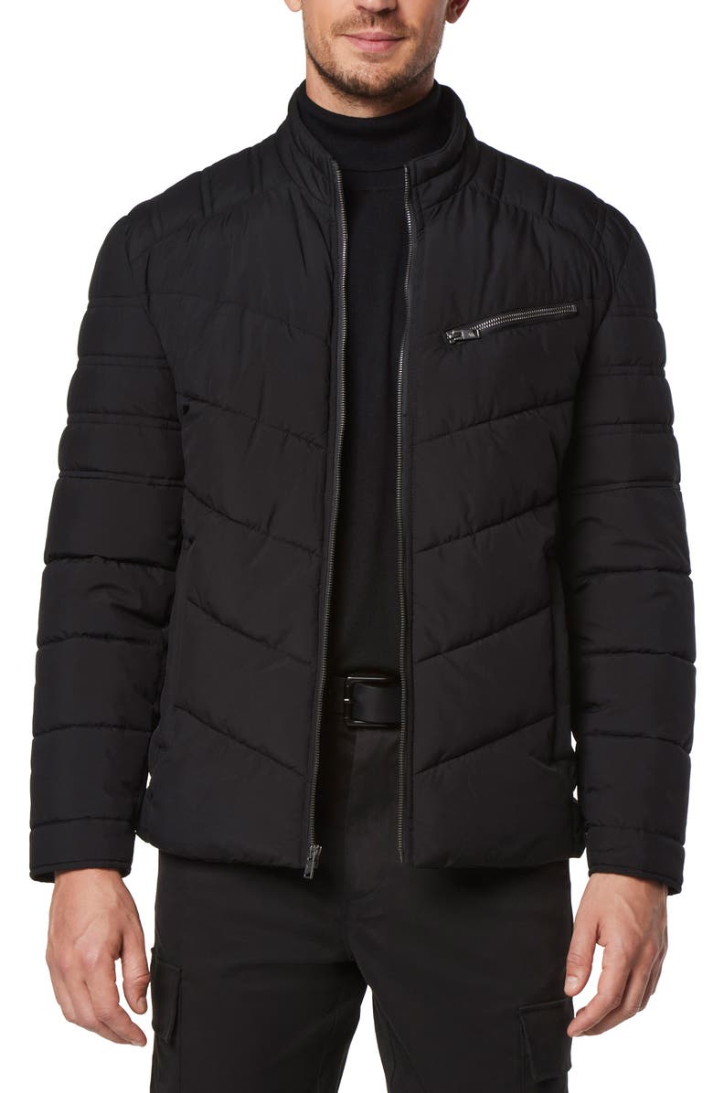 Andrew Marc Winslow Quilted Jacket, Main, color, Black
