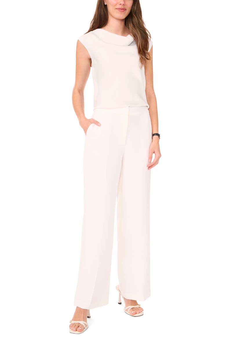 Cowl Neck Sleeveless Top, Alternate, color, NEW IVORY