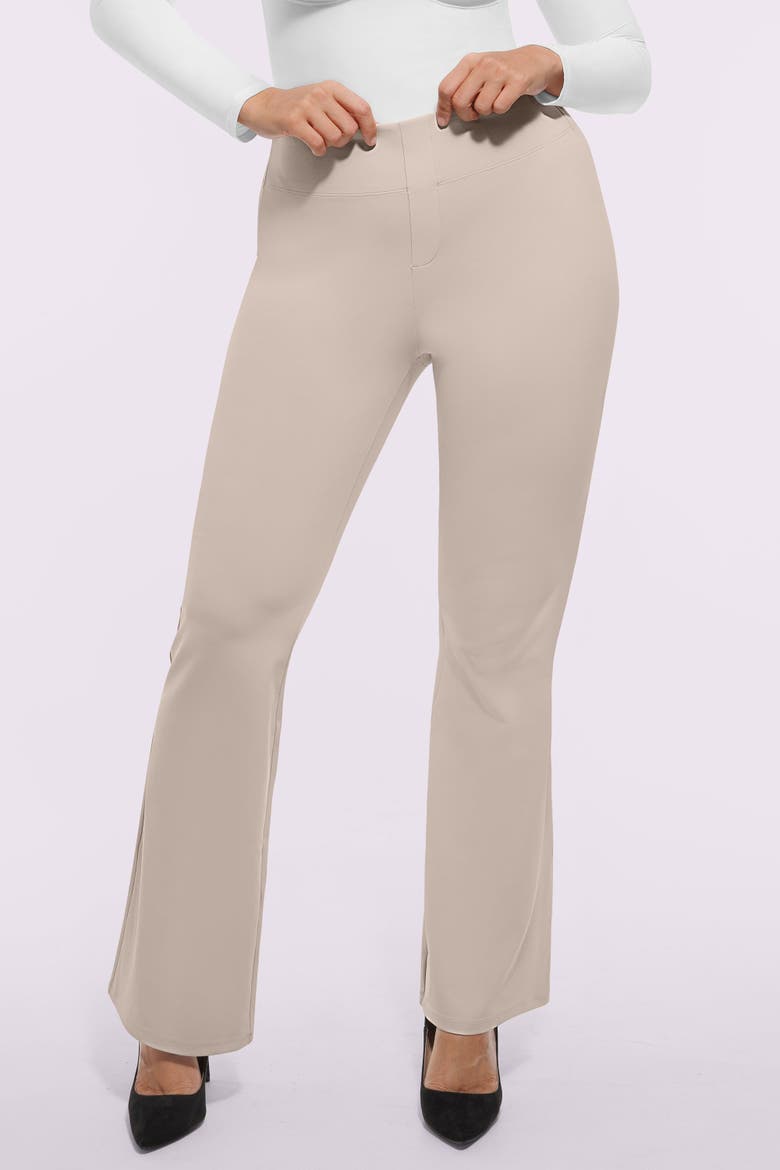 AirSlim® Back Pocket Flare Work Pant, Alternate, color, Greige
