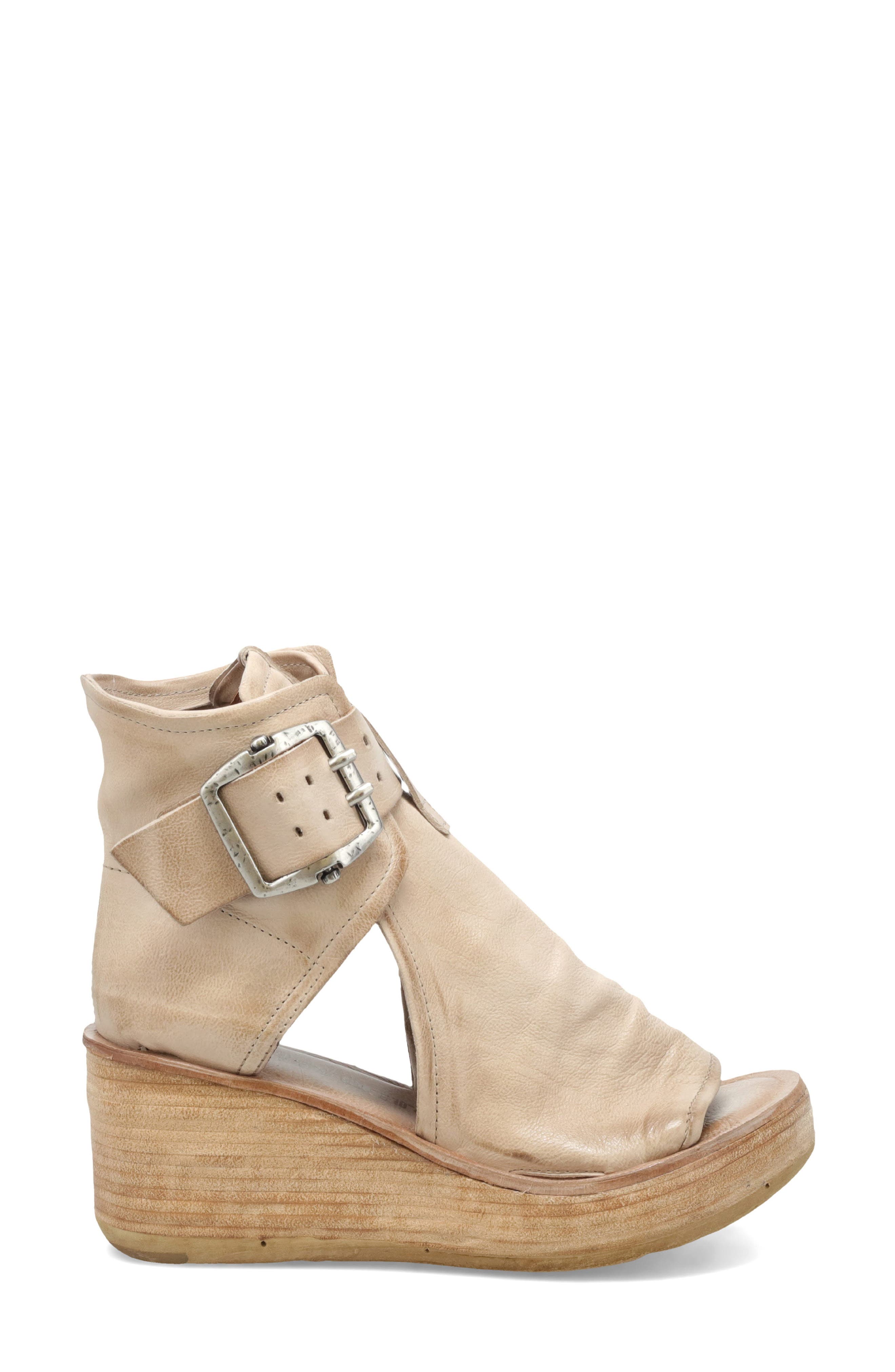 Naya Wedge Sandal, Alternate, color, BONE