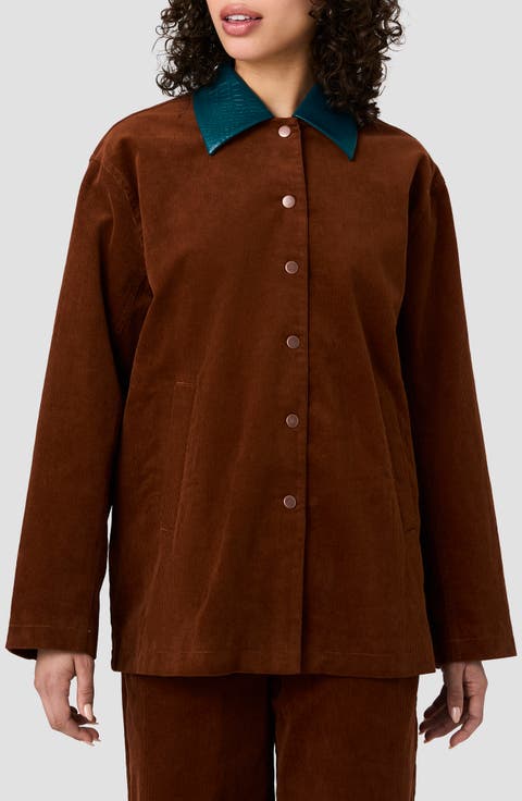 Casey Corduroy Contrast Collar Jacket