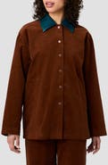 French Connection Casey Corduroy Contrast Collar Jacket