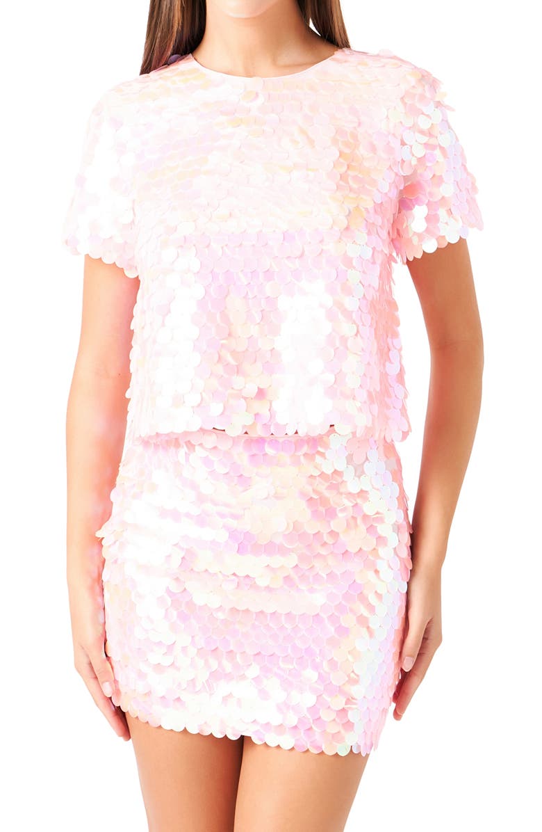 Endless Rose Sequin Top, Main, color, Pink