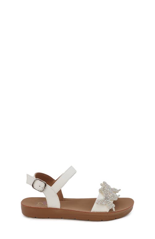 Yoki Kids' Embellished Butterfly Sandal In White