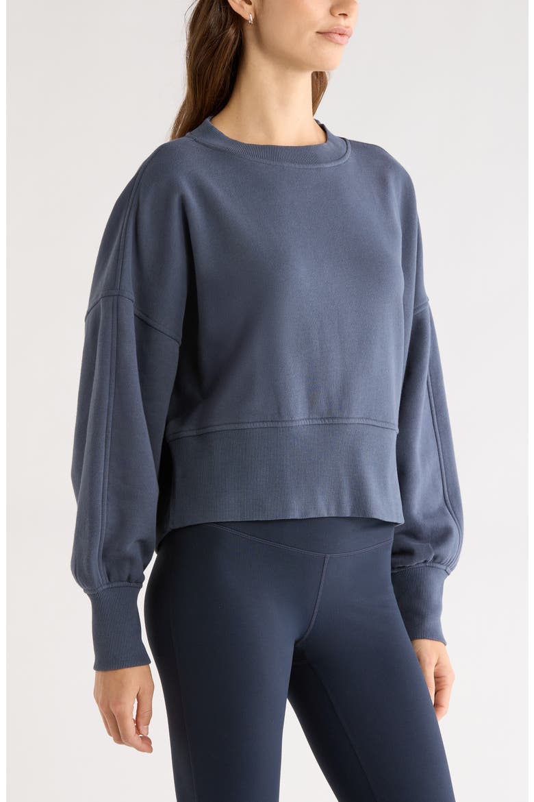 Cloud Fleece Relaxed Sweatshirt, Alternate, color, NAVY ARMADA