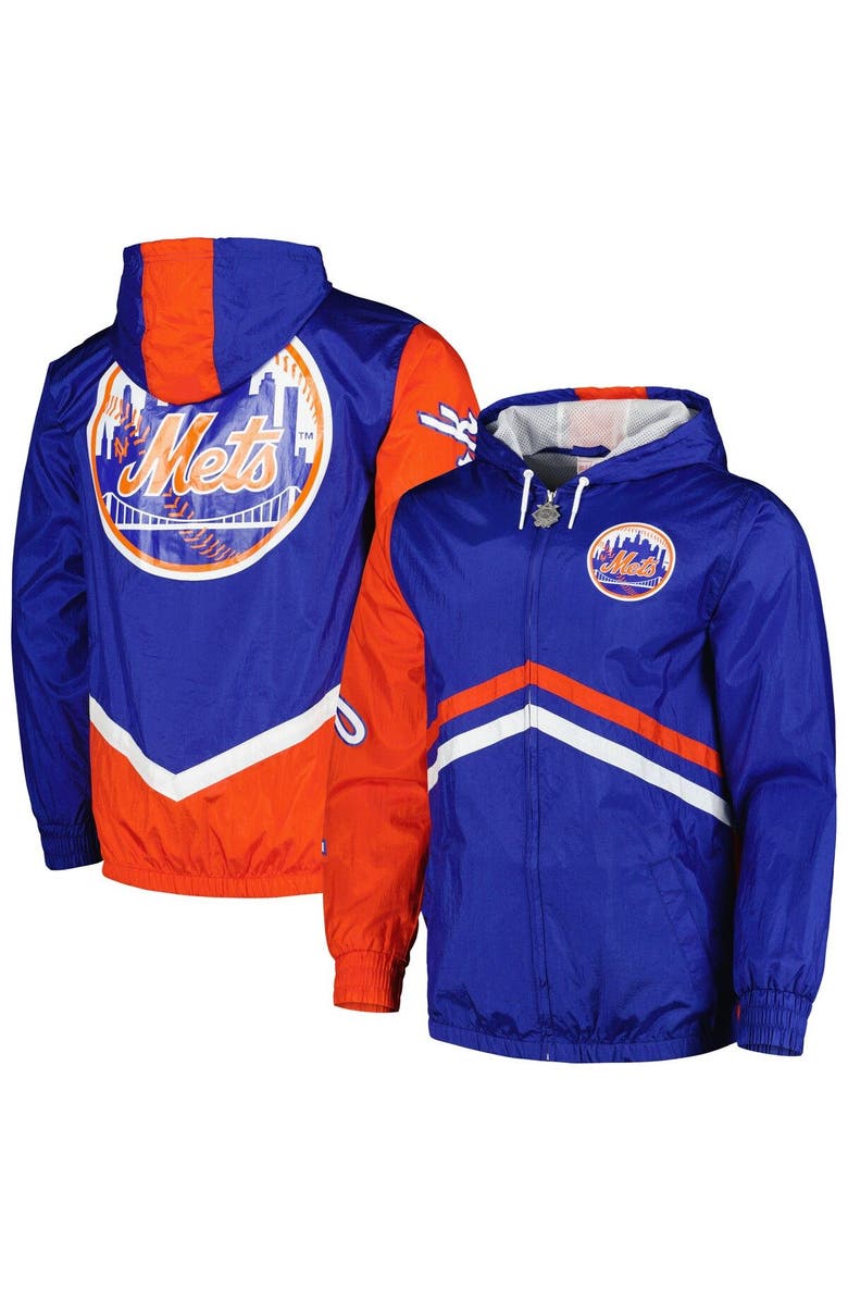 Mitchell & Ness Men's Mitchell & Ness Royal New York Mets Undeniable Full-Zip Hoodie Windbreaker Jacket, Main, color,