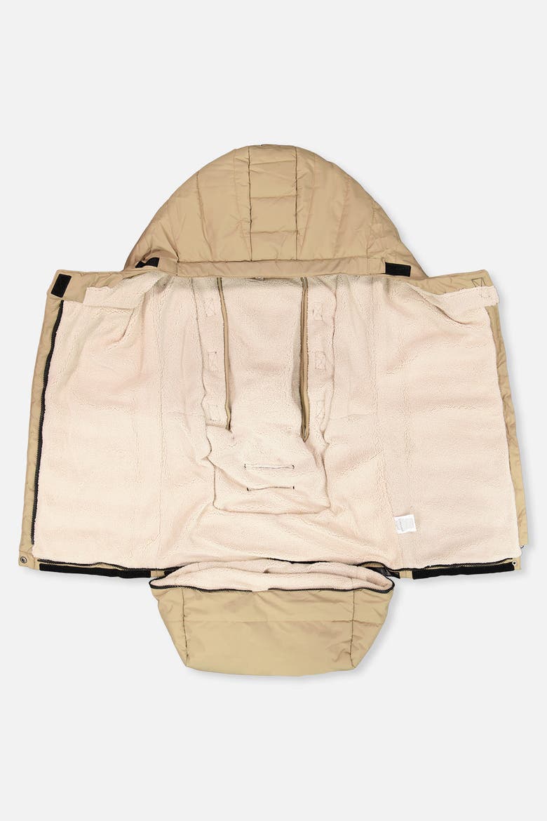Quilted Evolutive Footmuff for Car Seats and Strollers, Alternate, color, Taupe