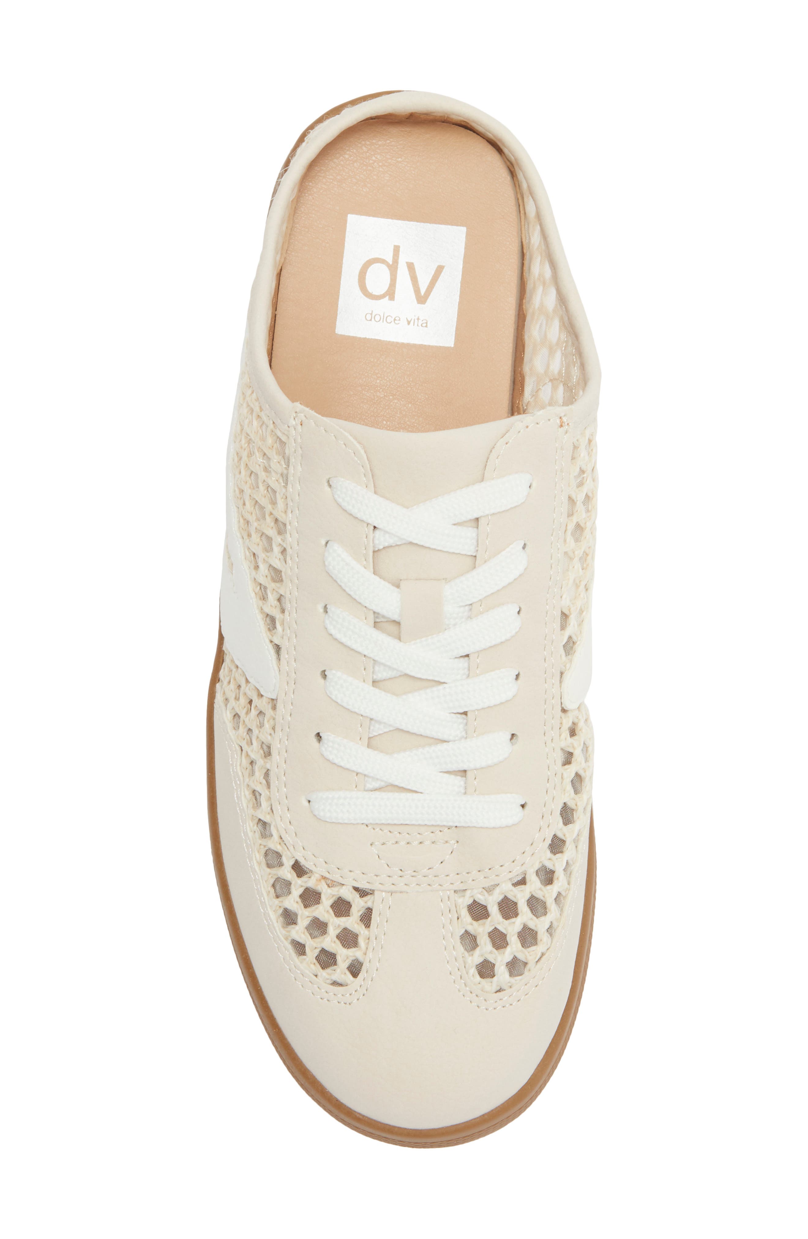 DV by Dolce Vita Vitally Faux Shearling Lined Mule Sneaker, Alternate, color, Off White Woven