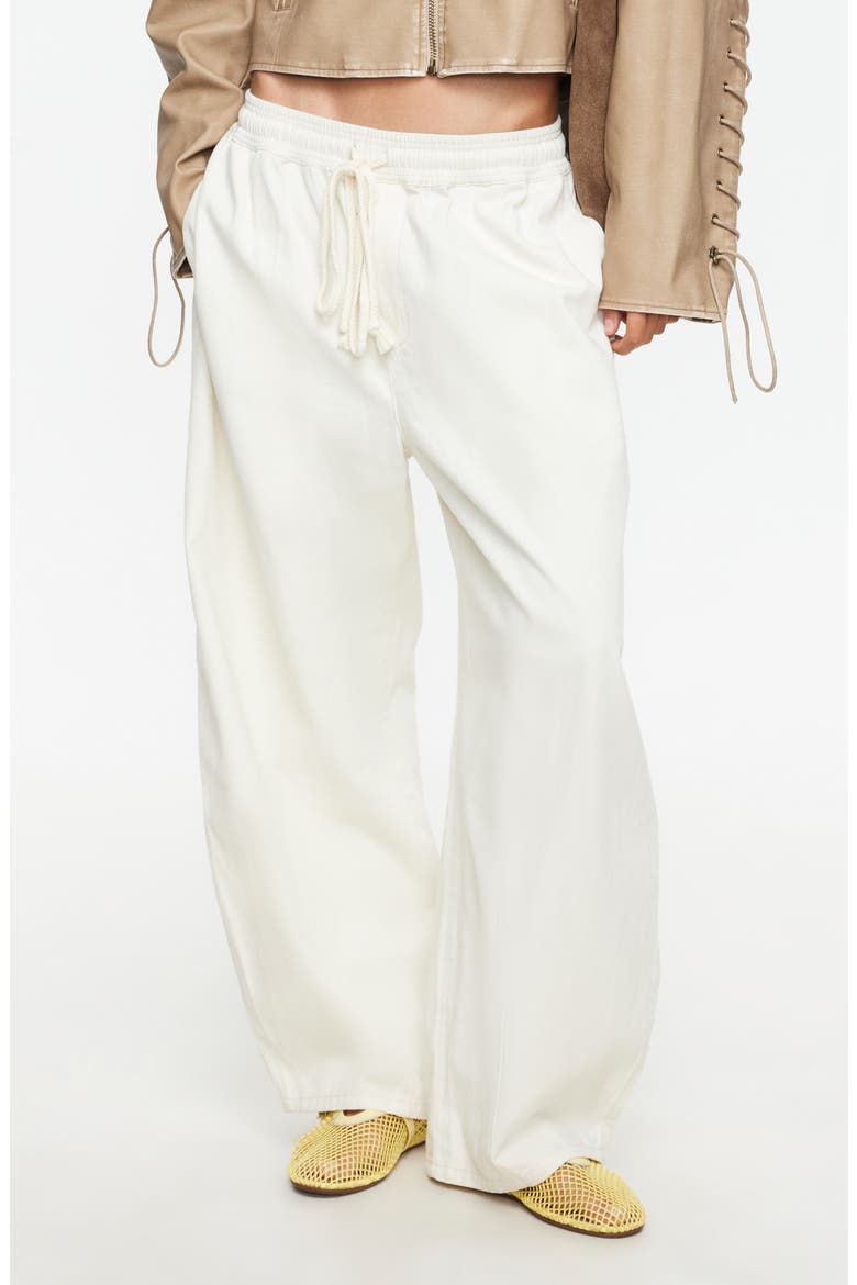 Out of Office Cotton Drawstring Pants, Main, color, SAND