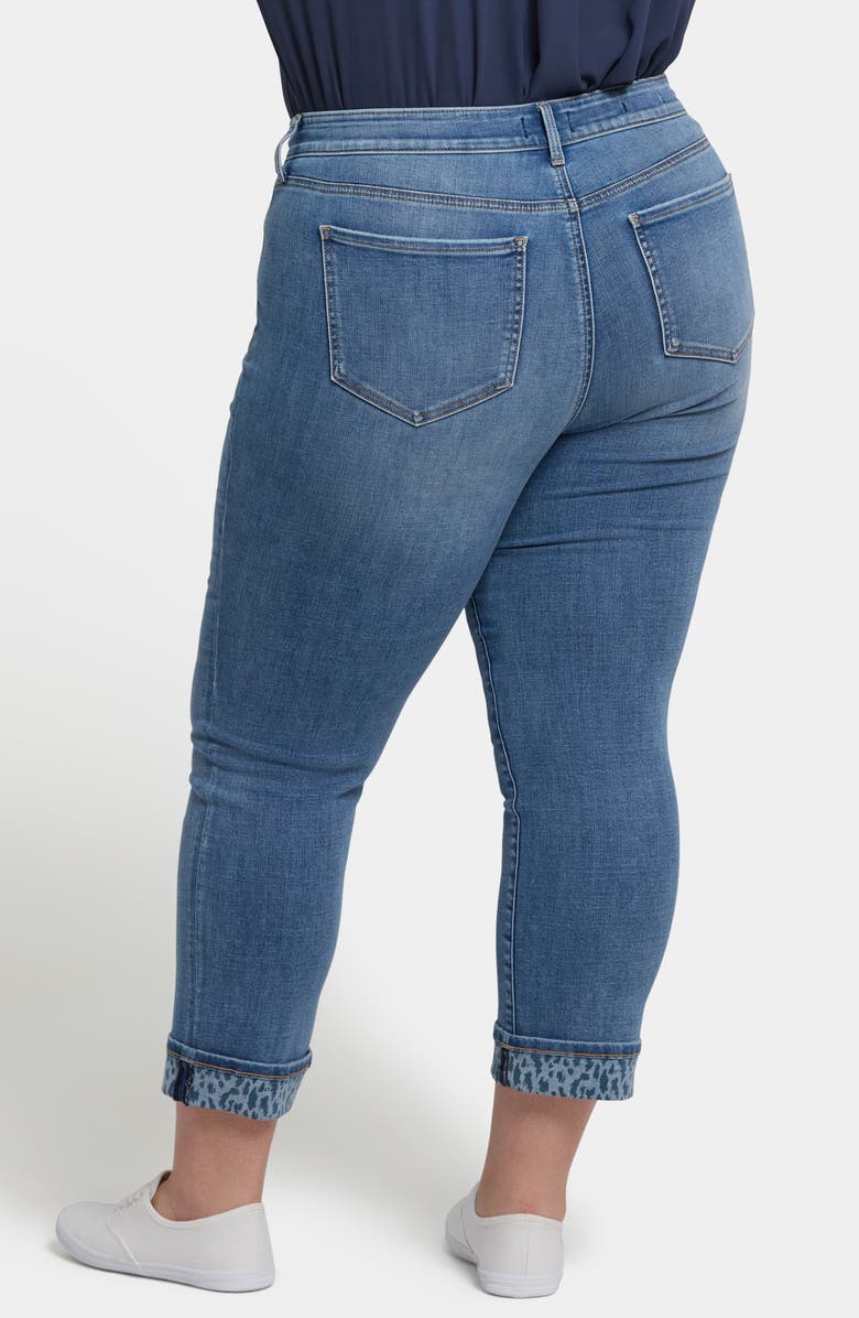 NYDJ Marilyn High Waist Printed Cuff Ankle Jeans, Alternate, color, Barcelona Breeze