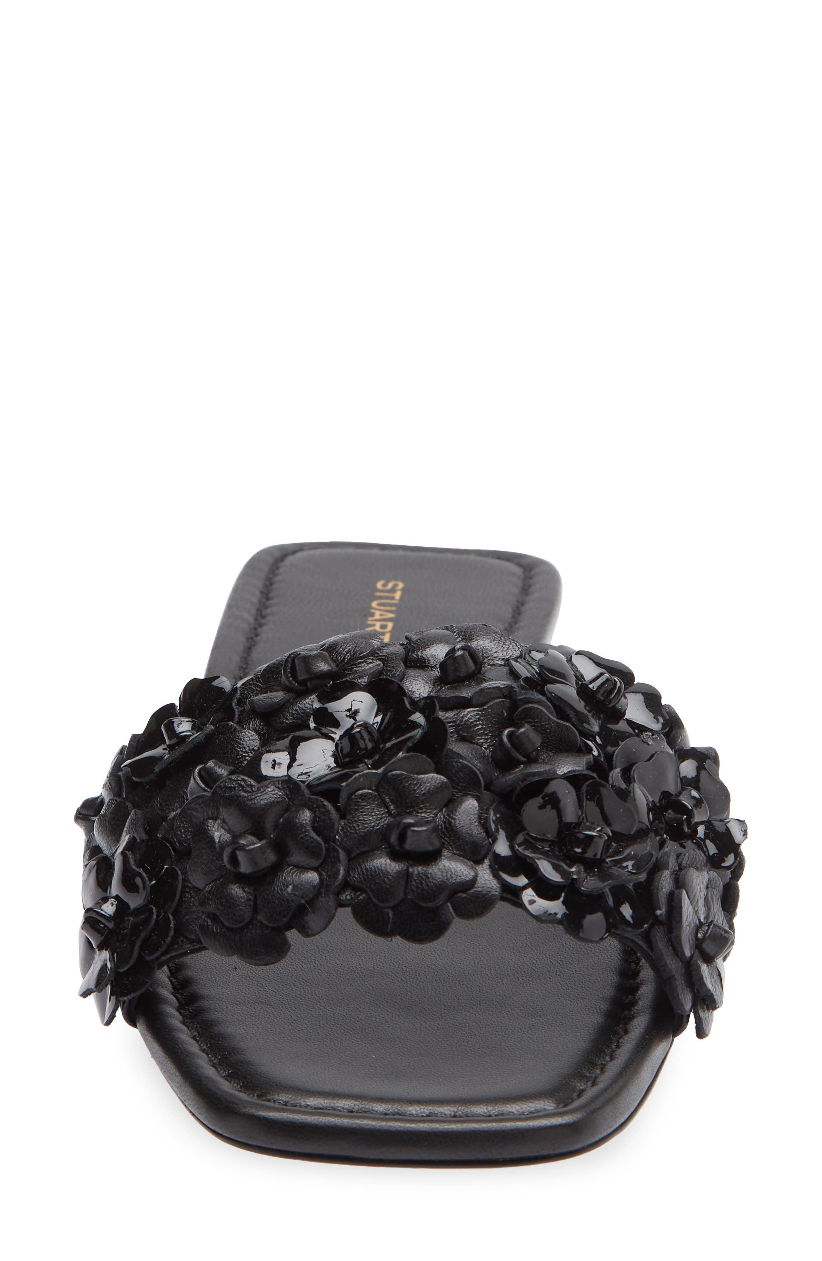 Stuart Weitzman Meadow Slide Sandal, Alternate, color, Black