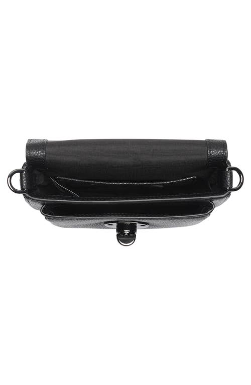 Marc Jacobs The Dtm Signet Turnlock Small Saddle Bag In Black