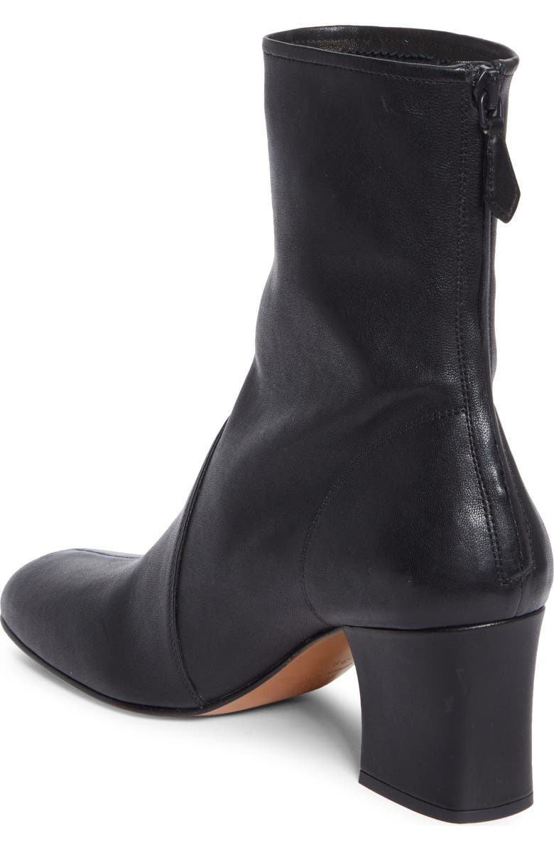 Miu Miu Stretch Leather Bootie, Alternate, color, Nero