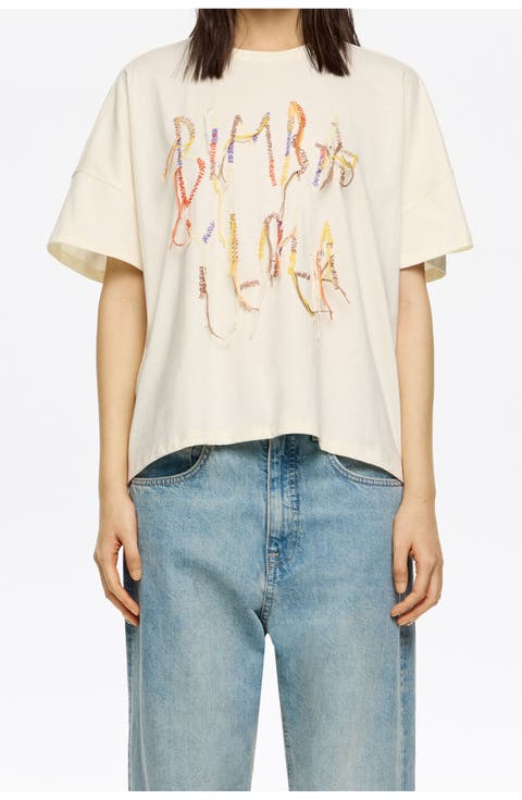 Fringed Logo T-Shirt