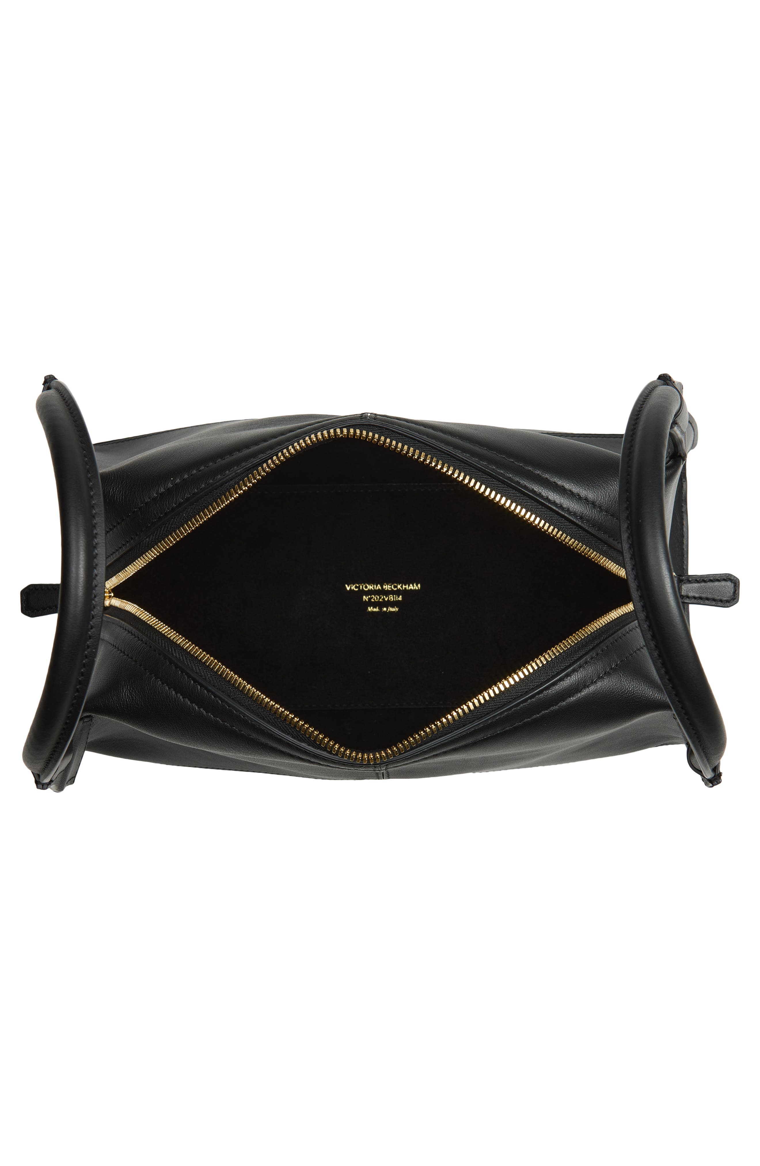 Victoria Beckham The Plié Top Handle Bag, Alternate, color, Black