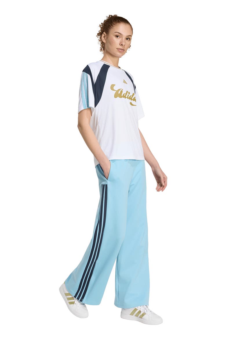 House of Tiro Wide Leg Track Pants, Alternate, color, ICEY BLUE/ BEIGE/ NAVY