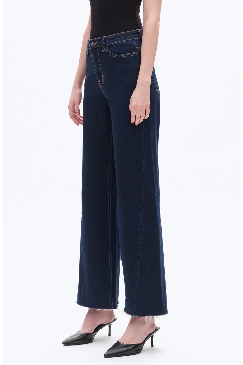 Beth High Waist Wide Leg Jeans, Alternate, color, DEEP WATER