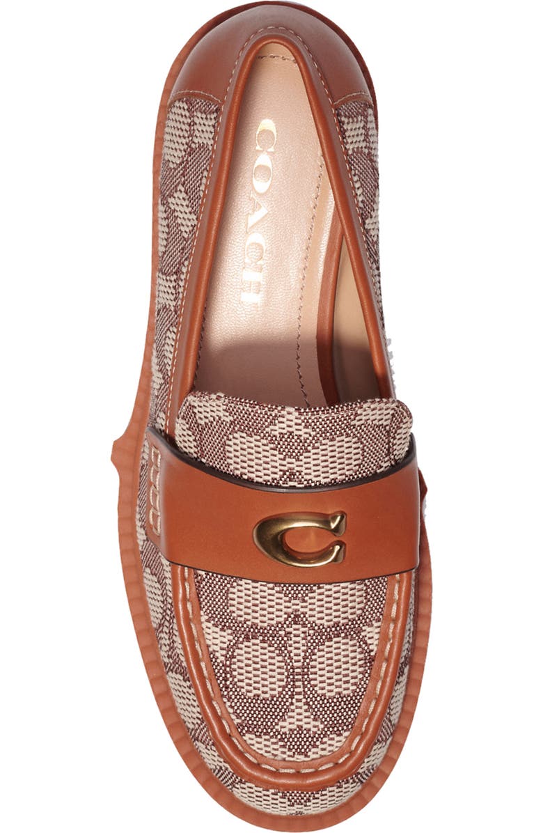 COACH Leah Textured Jacquard Platform Loafer, Alternate, color,