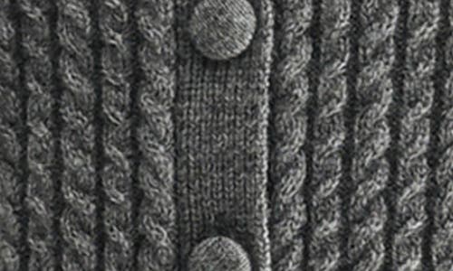 Lush Contrast Cable Knit Cardigan In Multi