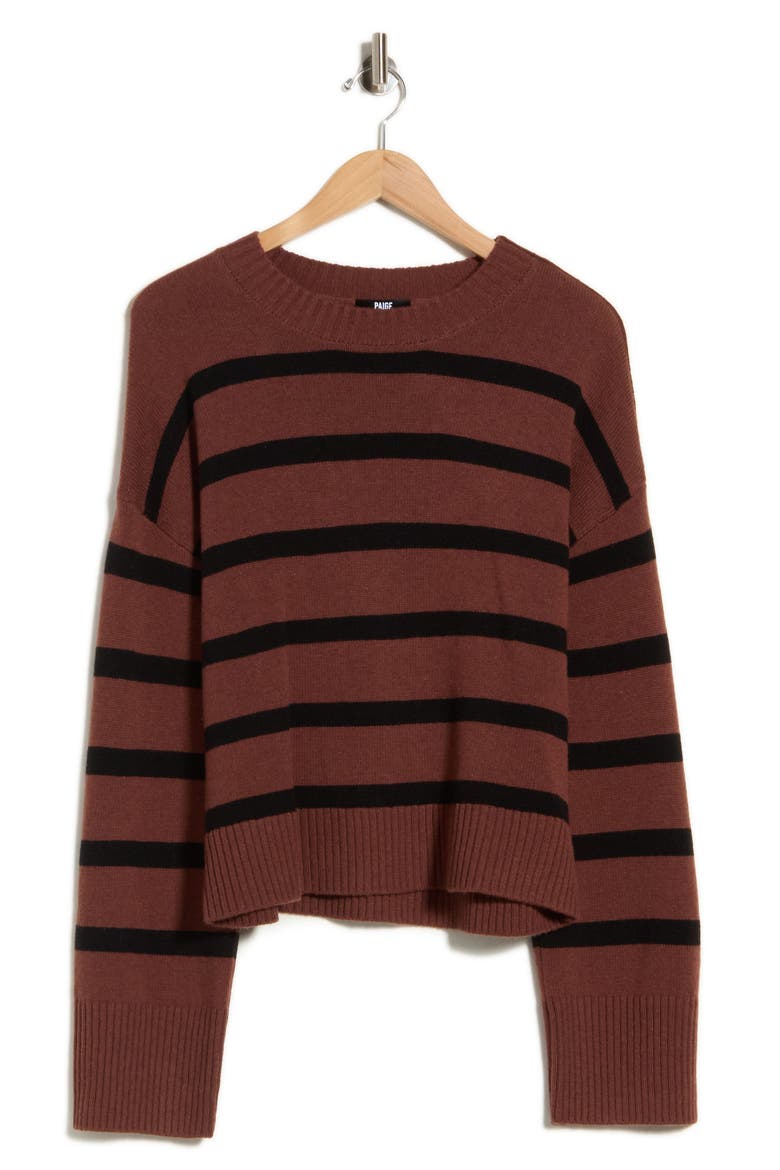 Zofia Striped Crewneck Sweater, Main, color, FRENCH PRESS MULTI