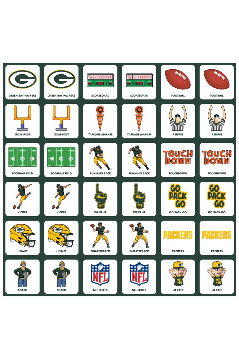 Green Bay Packers Matching Game, Alternate, color, Multicolor