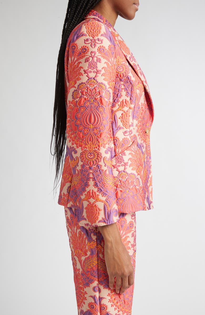 Etro Paisley Metallic Brocade Single Breasted Blazer, Alternate, color, Var. Multicolor F.do Bianco