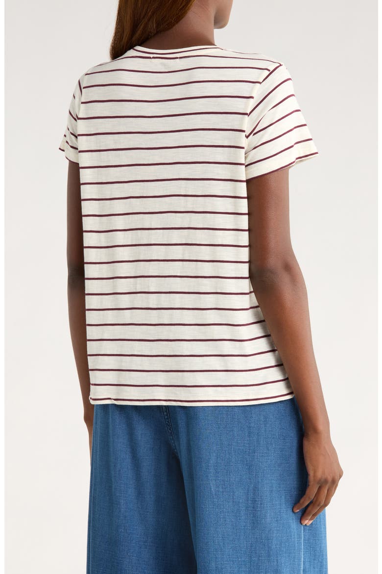 Stripe Crewneck Shirt, Alternate, color, WHITE/ FIG STRIPE