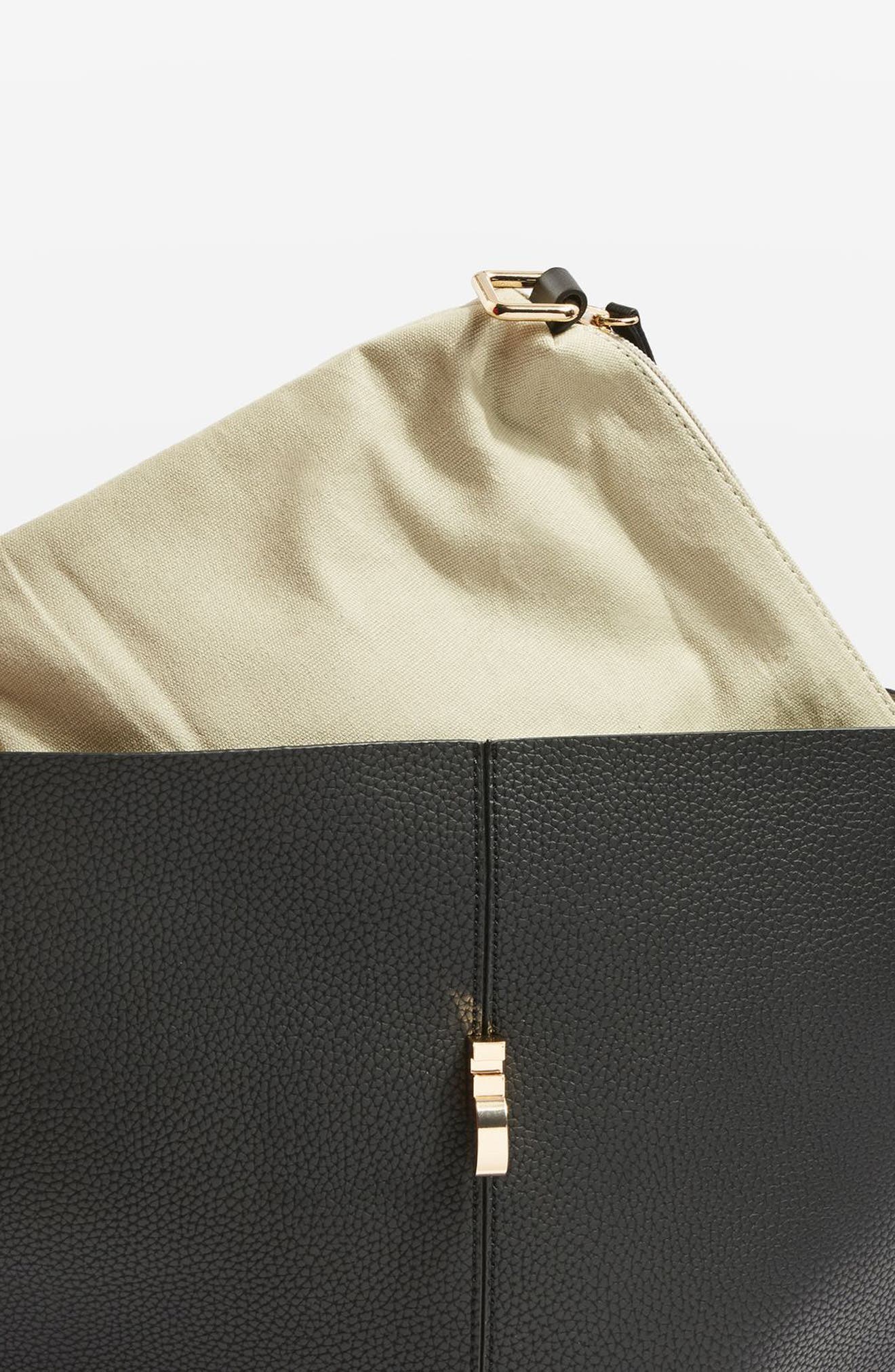 Topshop Harper Faux Leather Hobo, Alternate, color, 