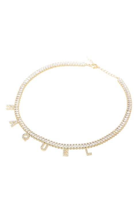 Customized Baguette Name Necklace