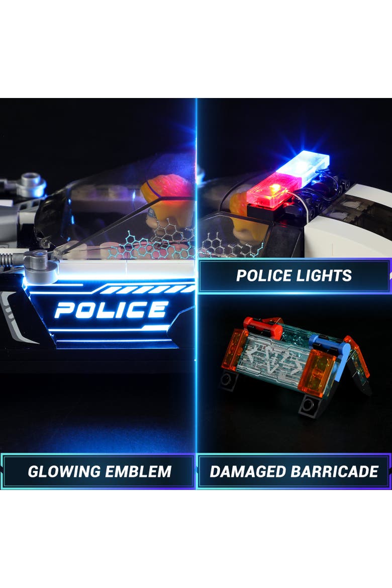 Cyberpunk Police Patrol Car LED Building Set Model CP372P, Alternate, color, Multicolor
