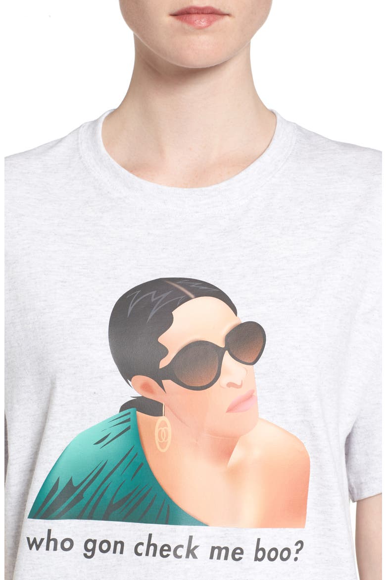 She by Shereè Who Gon' Check Me Boo Tee, Alternate, color, ASH
